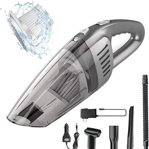 KOVEBBLE Portable Cordless Car Handheld Vacuum Cleaner, Strong Suction 8000PA, High Power 120W, Wet & Dry Use, Quick Cleaning for Vehicle, House, Office